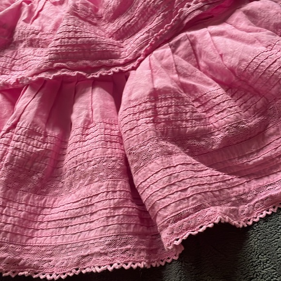 LOVESHACKFANCY pink ruffle mini heritage skirt - Picture 4 of 4